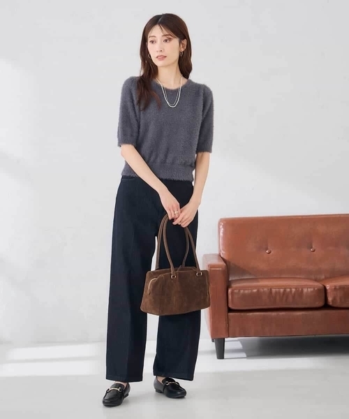 a.v.v(アーヴェヴェ)の「ストレッチデニムワイドパンツ(その他パンツ・レディース・ブルー/ネイビー・40/38/36/42/34)」の13枚目の写真