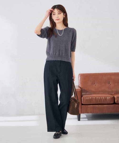 a.v.v(アーヴェヴェ)の「ストレッチデニムワイドパンツ(その他パンツ・レディース・ブルー/ネイビー・40/38/36/42/34)」の15枚目の写真
