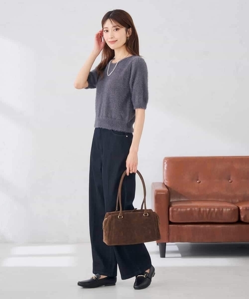 a.v.v(アーヴェヴェ)の「ストレッチデニムワイドパンツ(その他パンツ・レディース・ブルー/ネイビー・40/38/36/42/34)」の16枚目の写真