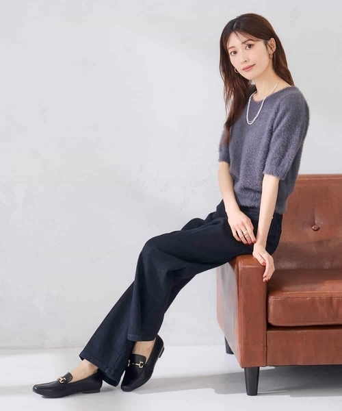 a.v.v(アーヴェヴェ)の「ストレッチデニムワイドパンツ(その他パンツ・レディース・ブルー/ネイビー・40/38/36/42/34)」の19枚目の写真