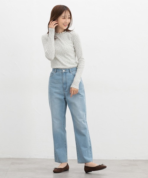 Honeys（ハニーズ）の「総柄ハイネックＴシャツ（Tシャツ/カットソー・レディース・ブラック系その他2/ライトグリーン系1/ホワイト×イエロー/オレンジ系その他2/グレー系1・L/LL/M/S）」の12枚目の写真