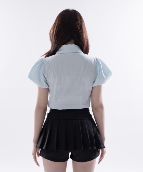 Melviianne(メルヴィアンヌ)の「Con tour fit shirts(シャツ/ブラウス・レディース・White/LT.Blue・SMALL/MEDIUM)」の8枚目の写真