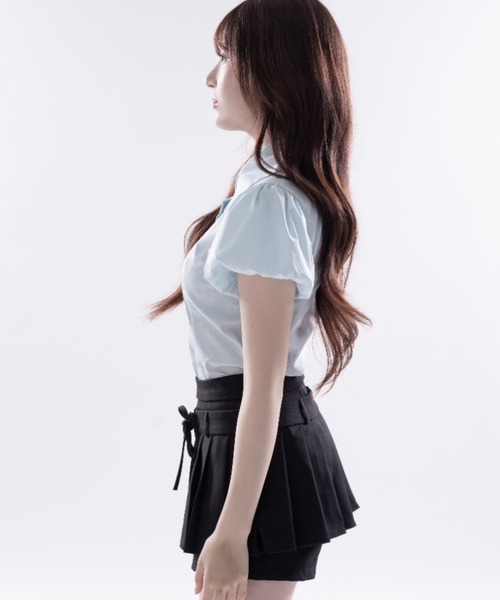 Melviianne(メルヴィアンヌ)の「Con tour fit shirts(シャツ/ブラウス・レディース・White/LT.Blue・SMALL/MEDIUM)」の7枚目の写真