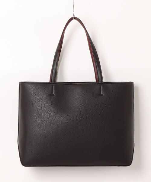 m.f.editorial(エムエフエディトリアル)の「トート バッグ メンズ ビジネス 鞄 A4対応 クッションポケット シュリンク 型押し 合成皮革(トートバッグ・メンズ・ダークウッド・FREE)」の2枚目の写真
