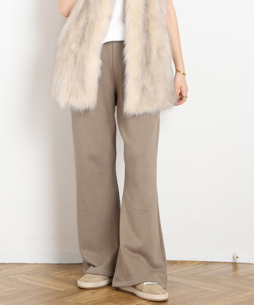 AP STUDIO(エーピーストゥディオ)の「Wool mix sweat Pants(スウェットパンツ・レディース・スミクロ/ベージュ・36/38)」の2枚目の写真