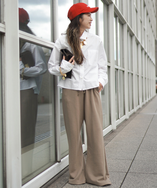 AP STUDIO(エーピーストゥディオ)の「Wool mix sweat Pants(スウェットパンツ・レディース・スミクロ/ベージュ・36/38)」の17枚目の写真