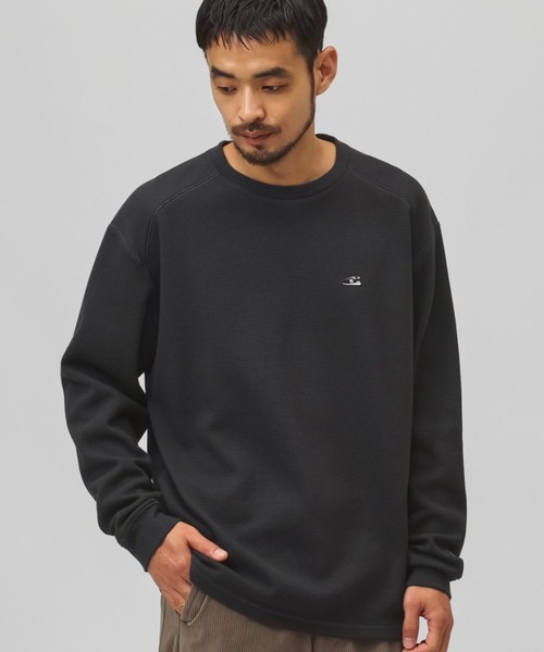 NEW BALANCE(ニューバランス)の「【別注】ニューバランス New Balance ワッフルロングスリーブTシャツシューパッチ 限定コラボ(Tシャツ/カットソー・メンズ・ダークグリーン/ブラック/オフホワイト・M/L/LL/S)」の3枚目の写真