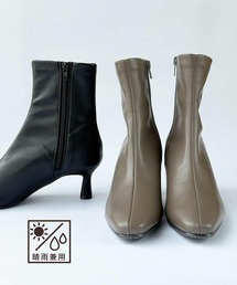 【晴雨兼用】ソフトスクエア6cmストレッチショートブーツ
