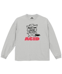 NOBOUND(ノーバウンド) 長袖Tシャツ メッセージ ロゴ ポップイラスト プリント ビッグシルエット ロンT トップス メンズ ユニセックス