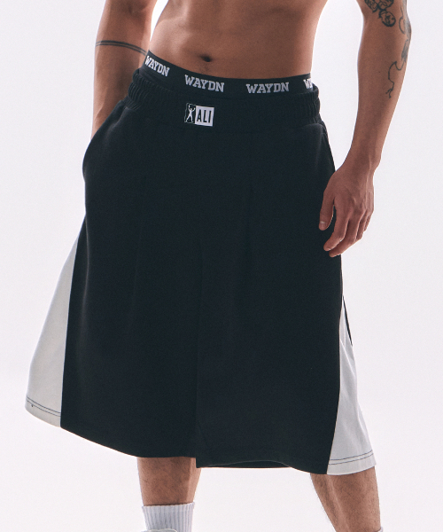 WAYDN(ウェイドゥン)の「ALI サイドピンタックバミューダパンツ ブラック(その他パンツ・メンズ・その他・MEDIUM/LARGE/X-LARGE/XX-LARGE)」の3枚目の写真