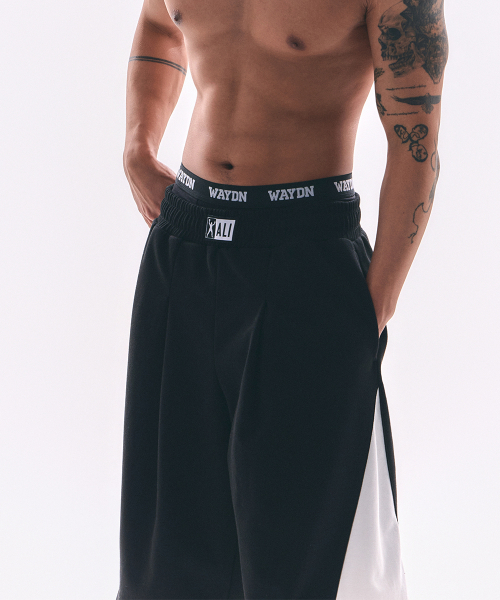 WAYDN(ウェイドゥン)の「ALI サイドピンタックバミューダパンツ ブラック(その他パンツ・メンズ・その他・MEDIUM/LARGE/X-LARGE/XX-LARGE)」の4枚目の写真