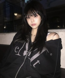 ◇MUCENT◇ブランド直輸入正規品/ワディアプリケロゴフードジップアップ Wadi Applique Logo Hooded Zip-Up