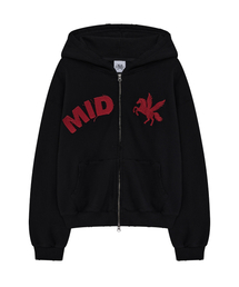 mid horse zip up (black)