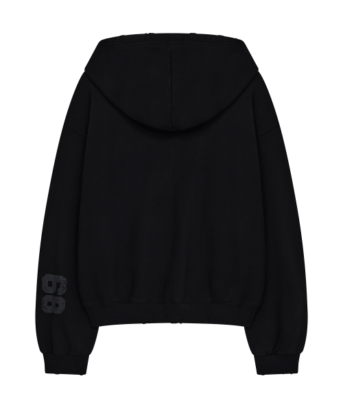 Midnight Move(ミッドナイトムーブ)の「mid horse zip up (black)(パーカー・レディース・その他・FREE)」の2枚目の写真