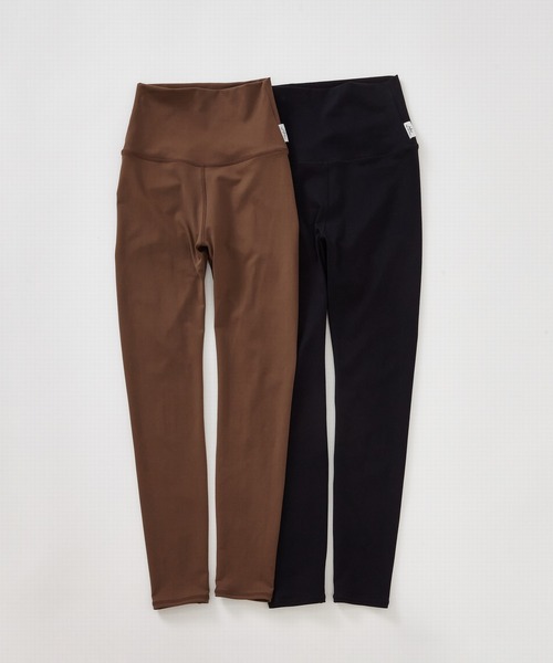 Julier Yoga and Relax(ジュリエヨガアンドリラックス)の「Julier (定番)プレミアムフロースーパーハイレギンス(レギンス/スパッツ・レディース・ブラウン/ブラック・0/1/2)」の22枚目の写真