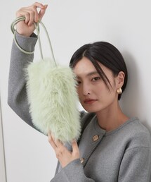 フェイクファースクエアミニポシェット