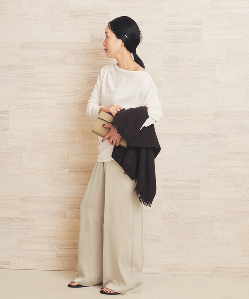 plage(プラージュ)の「《追加》dull satin relax パンツ 2(その他パンツ・レディース・ブラック/ライトグレー・36/32/34/38)」の6枚目の写真