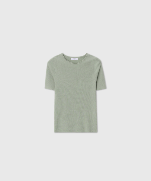 LOOKAST(ルックキャスト)の「ウールブレンドハーフスリーブニットトップ_ミント / WOOL BLEND HALF-SLEEVE KNIT TOP_MINT(ニット/セーター・レディース・ミント・SMALL/MEDIUM)」の3枚目の写真