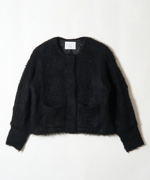crinkle crinkle crinkle(クリンクルクリンクルクリンクル)の「シャギービーズニットジャケット / 【crinkle crinkle crinkle】 shaggy beads knit jacket(その他アウター・レディース・ブラック/グレー・FREE)」の16枚目の写真