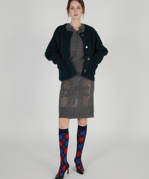 crinkle crinkle crinkle(クリンクルクリンクルクリンクル)の「シャギービーズニットジャケット / 【crinkle crinkle crinkle】 shaggy beads knit jacket(その他アウター・レディース・ブラック/グレー・FREE)」の18枚目の写真