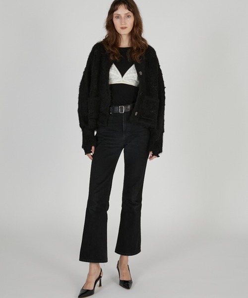 crinkle crinkle crinkle(クリンクルクリンクルクリンクル)の「シャギービーズニットジャケット / 【crinkle crinkle crinkle】 shaggy beads knit jacket(その他アウター・レディース・ブラック/グレー・FREE)」の21枚目の写真