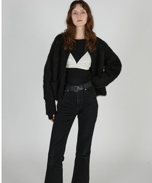 crinkle crinkle crinkle(クリンクルクリンクルクリンクル)の「シャギービーズニットジャケット / 【crinkle crinkle crinkle】 shaggy beads knit jacket(その他アウター・レディース・ブラック/グレー・FREE)」の22枚目の写真