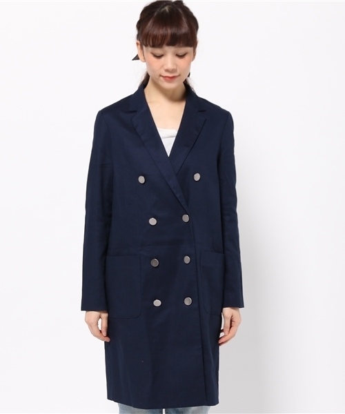 MOUSSY（マウジー）の「DOUBLE BUTTON JK F（その他アウター・レディース・ベージュ/ネイビー・1/2）」の3枚目の写真