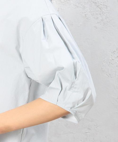 green label relaxing（グリーンレーベルリラクシング）の「CF C Balloon/S PO ブラウス◆（シャツ/ブラウス・レディース・オフホワイト/オリーブ/ライトブルー/ダークグレー/ダークグリーン・FREE）」の14枚目の写真