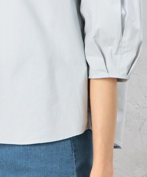 green label relaxing（グリーンレーベルリラクシング）の「CF C Balloon/S PO ブラウス◆（シャツ/ブラウス・レディース・オフホワイト/オリーブ/ライトブルー/ダークグレー/ダークグリーン・FREE）」の15枚目の写真