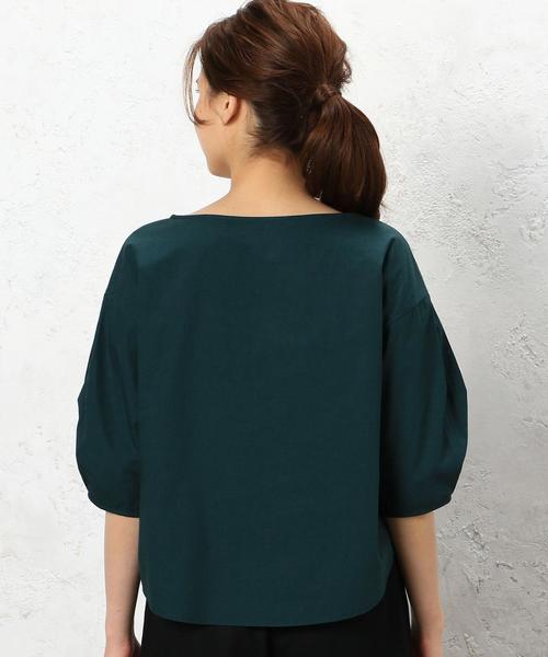 green label relaxing（グリーンレーベルリラクシング）の「CF C Balloon/S PO ブラウス◆（シャツ/ブラウス・レディース・オフホワイト/オリーブ/ライトブルー/ダークグレー/ダークグリーン・FREE）」の21枚目の写真