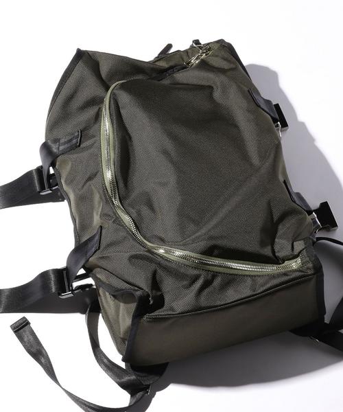 LORINZA(ロリンザ)の「<LORINZA> DBL/STRP B/P/バッグ(バックパック/リュック・メンズ・ブラック/オリーブ・FREE)」の5枚目の写真