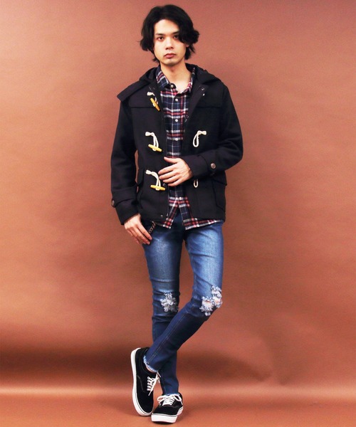 ８(eight)（エイト）の「ダッフルコート ウール メルトン ショート（ダッフルコート・メンズ・キャメル/ブラック/チャコールグレー/グレー/ネイビー/レッド/チェック/ワイン・X-LARGE/LARGE/MEDIUM/XX-LARGE/SMALL）」の12枚目の写真