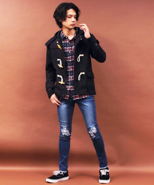 ８(eight)（エイト）の「ダッフルコート ウール メルトン ショート（ダッフルコート・メンズ・キャメル/ブラック/チャコールグレー/グレー/ネイビー/レッド/チェック/ワイン・X-LARGE/LARGE/MEDIUM/XX-LARGE/SMALL）」の11枚目の写真