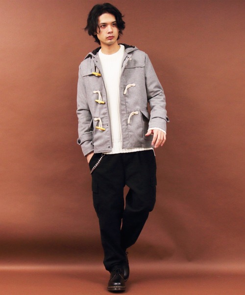 ８(eight)（エイト）の「ダッフルコート ウール メルトン ショート（ダッフルコート・メンズ・キャメル/ブラック/チャコールグレー/グレー/ネイビー/レッド/チェック/ワイン・X-LARGE/LARGE/MEDIUM/XX-LARGE/SMALL）」の10枚目の写真