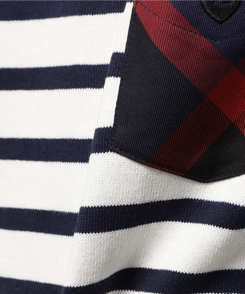 BLACK LABEL CRESTBRIDGE（ブラックレーベル・クレストブリッジ）の「パネルバスク ロンＴ（Tシャツ/カットソー・メンズ・オフホワイト/グレー/ネイビー/ブラック・L/LL/M）」の5枚目の写真