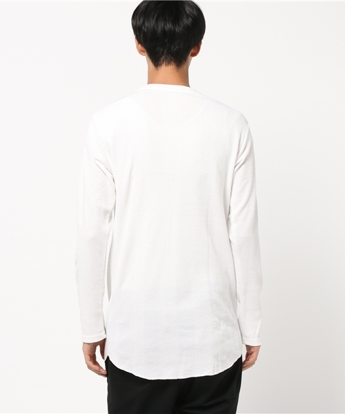 VENCEEXCHANGE（ヴァンスエクスチェンジ）の「【BITTER11月号 掲載商品】 ワッフルロング丈長袖Tシャツ（Tシャツ/カットソー・メンズ・ブラック/オフホワイト/グレー・MEDIUM/LARGE）」の5枚目の写真