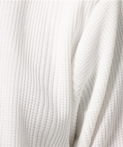 VENCEEXCHANGE（ヴァンスエクスチェンジ）の「【BITTER11月号 掲載商品】 ワッフルロング丈長袖Tシャツ（Tシャツ/カットソー・メンズ・ブラック/オフホワイト/グレー・MEDIUM/LARGE）」の9枚目の写真