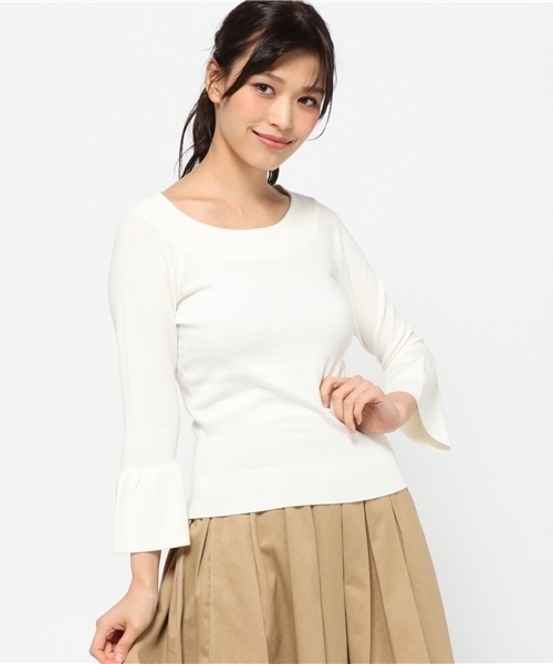 PROPORTION BODY DRESSING（プロポーションボディドレッシング）の「【CanCam11月号掲載】ベルソリストヒートニット（ニット/セーター・レディース・ベージュ/ブラック/ホワイト系その他/ブルー・2/3）」の2枚目の写真