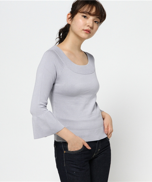 PROPORTION BODY DRESSING（プロポーションボディドレッシング）の「【CanCam11月号掲載】ベルソリストヒートニット（ニット/セーター・レディース・ベージュ/ブラック/ホワイト系その他/ブルー・2/3）」の4枚目の写真