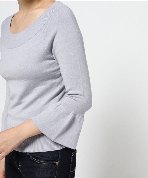 PROPORTION BODY DRESSING（プロポーションボディドレッシング）の「【CanCam11月号掲載】ベルソリストヒートニット（ニット/セーター・レディース・ベージュ/ブラック/ホワイト系その他/ブルー・2/3）」の9枚目の写真