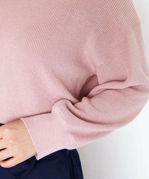 N.（N. Natural Beauty Basic）（エヌエヌナチュラルビューティーベーシック）の「ハイゲージアゼVネックニット（ニット/セーター・レディース・グレー/ブルー/ピンク/ホワイト/ライトグリーン・MEDIUM）」の9枚目の写真