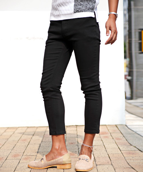 LUXSTYLE(ラグスタイル)の「ストレッチスキニーアンクルパンツ(その他パンツ・メンズ・ホワイト/ネイビー/ブラック/ベージュ/ワイン/チャコールグレー/ブルー/インディゴブルー・L/S/M/XL)」の2枚目の写真