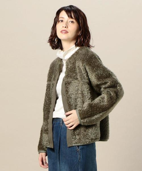 BEAUTY&YOUTH UNITED ARROWS(ビューティーアンドユースユナイテッドアローズ)の「BY ボアブルゾン ◆(ブルゾン・レディース・ブラウン/オリーブ/ベージュ・FREE)」の3枚目の写真