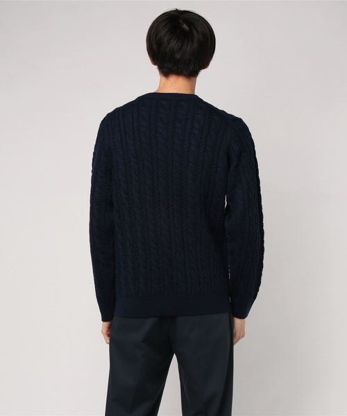 BEAUTY&YOUTH UNITED ARROWS（ビューティーアンドユースユナイテッドアローズ）の「BY ウォッシャブル ノーブル ケーブル ニット ◆（ニット/セーター・メンズ・ネイビー/ワインレッド/ライトグレー・LARGE/X-LARGE/MEDIUM/SMALL）」の10枚目の写真