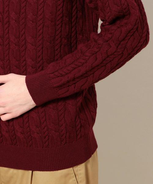 BEAUTY&YOUTH UNITED ARROWS（ビューティーアンドユースユナイテッドアローズ）の「BY ウォッシャブル ノーブル ケーブル ニット ◆（ニット/セーター・メンズ・ネイビー/ワインレッド/ライトグレー・LARGE/X-LARGE/MEDIUM/SMALL）」の14枚目の写真