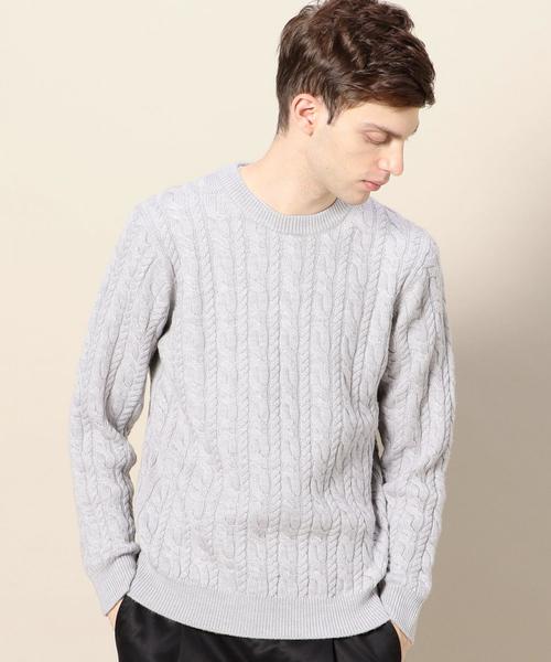 BEAUTY&YOUTH UNITED ARROWS（ビューティーアンドユースユナイテッドアローズ）の「BY ウォッシャブル ノーブル ケーブル ニット ◆（ニット/セーター・メンズ・ネイビー/ワインレッド/ライトグレー・LARGE/X-LARGE/MEDIUM/SMALL）」の22枚目の写真