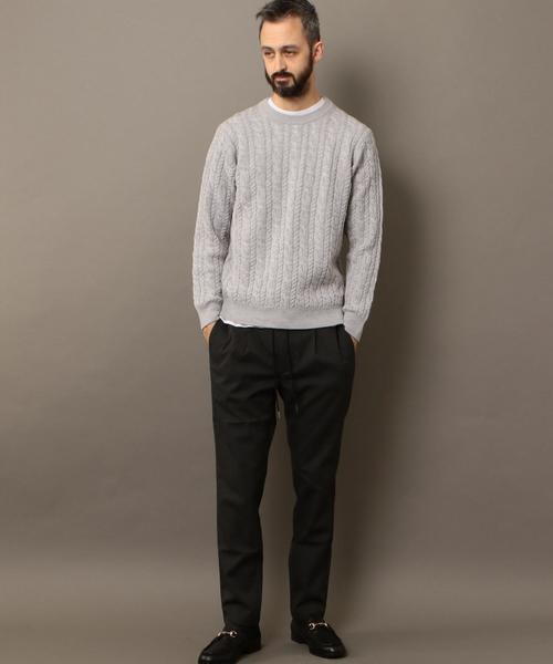 BEAUTY&YOUTH UNITED ARROWS（ビューティーアンドユースユナイテッドアローズ）の「BY ウォッシャブル ノーブル ケーブル ニット ◆（ニット/セーター・メンズ・ネイビー/ワインレッド/ライトグレー・LARGE/X-LARGE/MEDIUM/SMALL）」の18枚目の写真