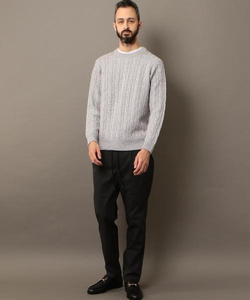 BEAUTY&YOUTH UNITED ARROWS（ビューティーアンドユースユナイテッドアローズ）の「BY ウォッシャブル ノーブル ケーブル ニット ◆（ニット/セーター・メンズ・ネイビー/ワインレッド/ライトグレー・LARGE/X-LARGE/MEDIUM/SMALL）」の19枚目の写真