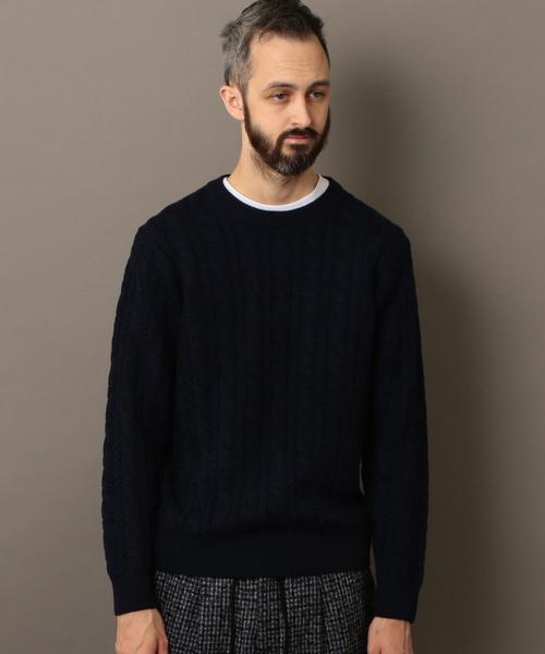 BEAUTY&YOUTH UNITED ARROWS（ビューティーアンドユースユナイテッドアローズ）の「BY ウォッシャブル ノーブル ケーブル ニット ◆（ニット/セーター・メンズ・ネイビー/ワインレッド/ライトグレー・LARGE/X-LARGE/MEDIUM/SMALL）」の20枚目の写真