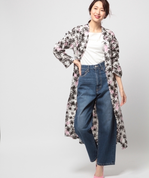 BLISS POINT（ブリスポイント）の「【Sサイズ展開】デニムカラーワイドパンツ/779887（デニムパンツ・レディース・ブルー/ホワイト/ライトブルー/ネイビー・MEDIUM/SMALL/LARGE）」の10枚目の写真